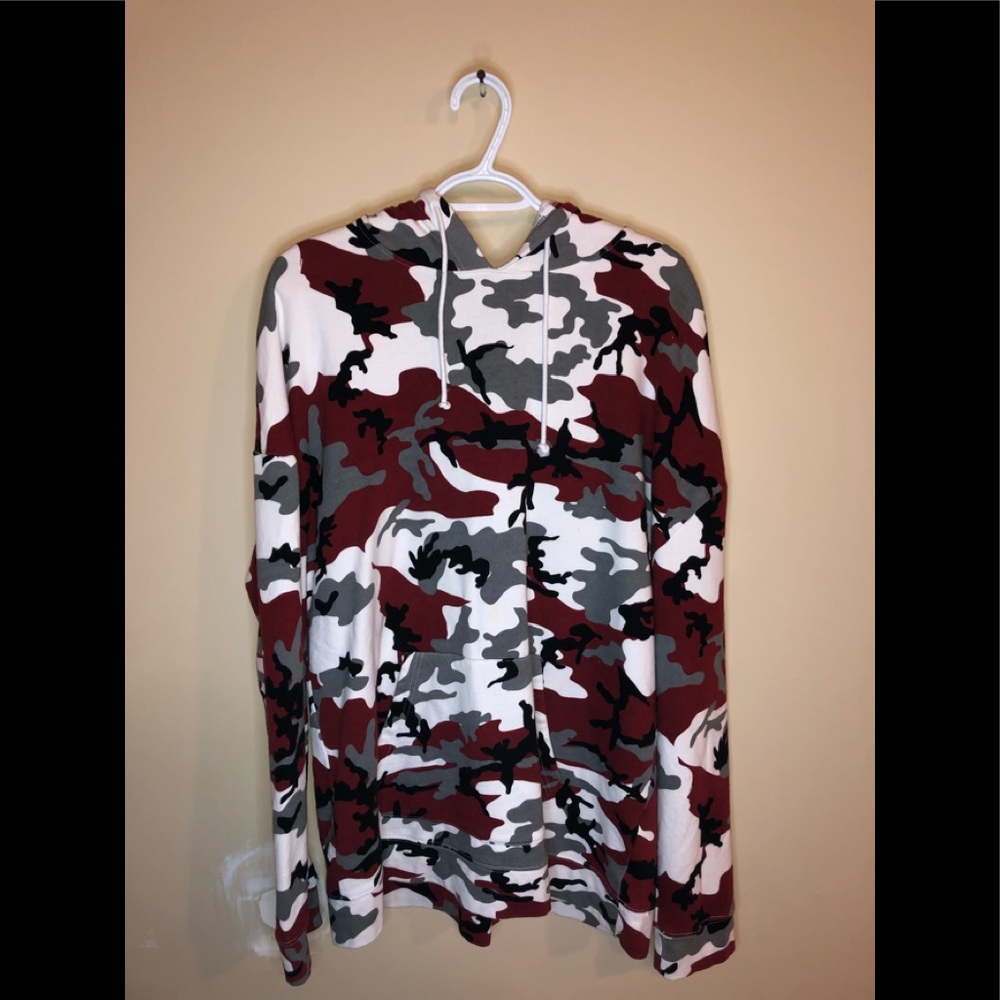 Red/Black/White/Grey Camo Hoodie